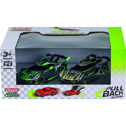 blister 2 cars hypercars twinpack pull back