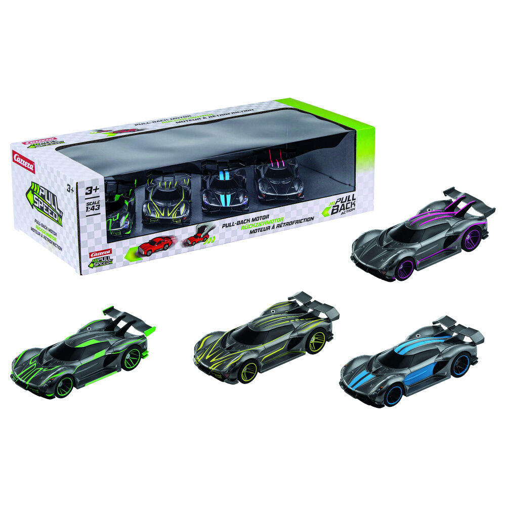 blister 4 hypercars pull back cars