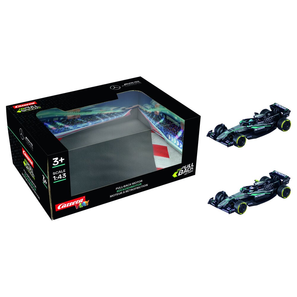 Blister 2 F1 cars Mercedes AMG Petronas Twinpack pull back