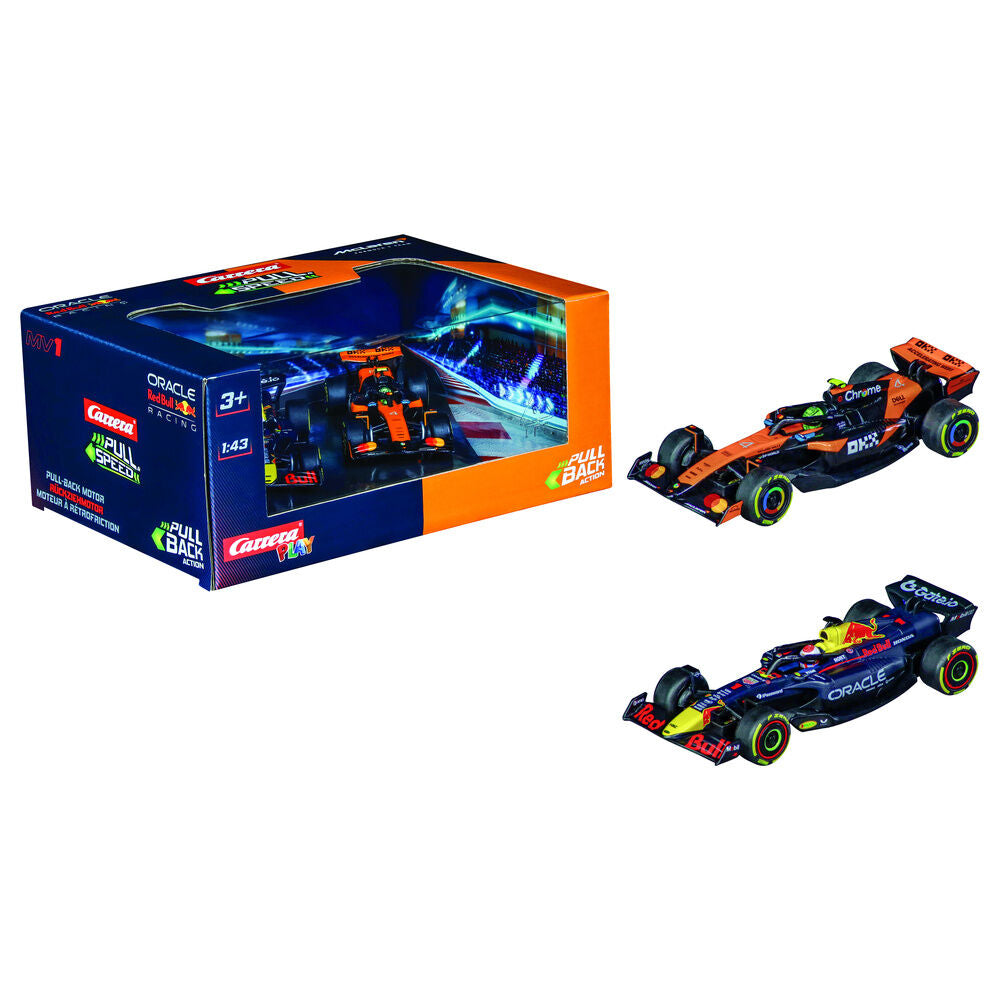 blister 2 f1 cars twinpack red bull pull back