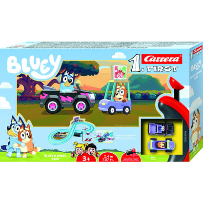 bluey racing circuit & bingo race bluey