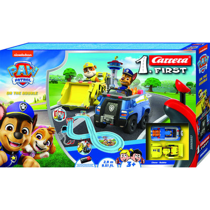 paw patrol on the double racing circuit