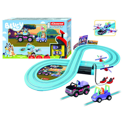 Circuit de course Bluey et course de bingo Bluey