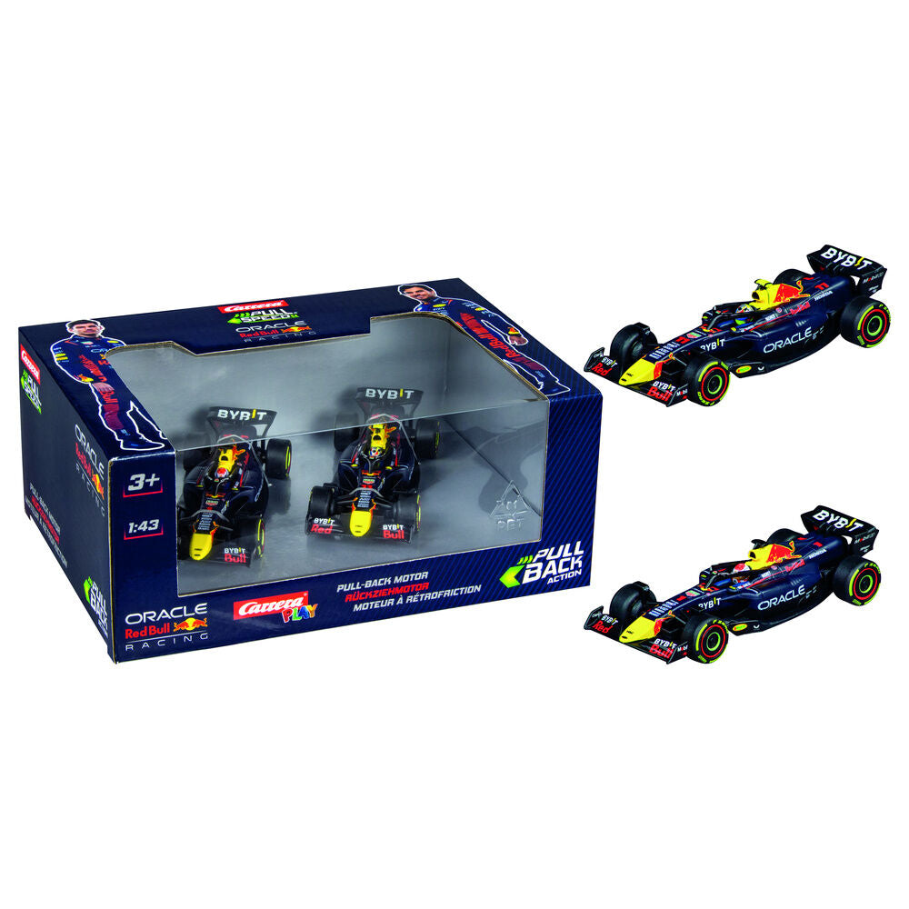 Blister 2 F1 Red Bull Double Action pull back cars