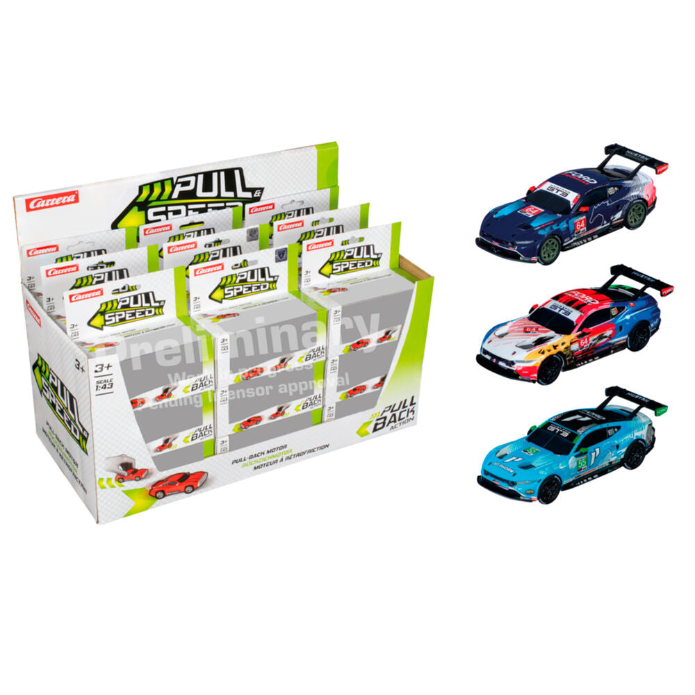 ford mustang gt3 pull back car assortment