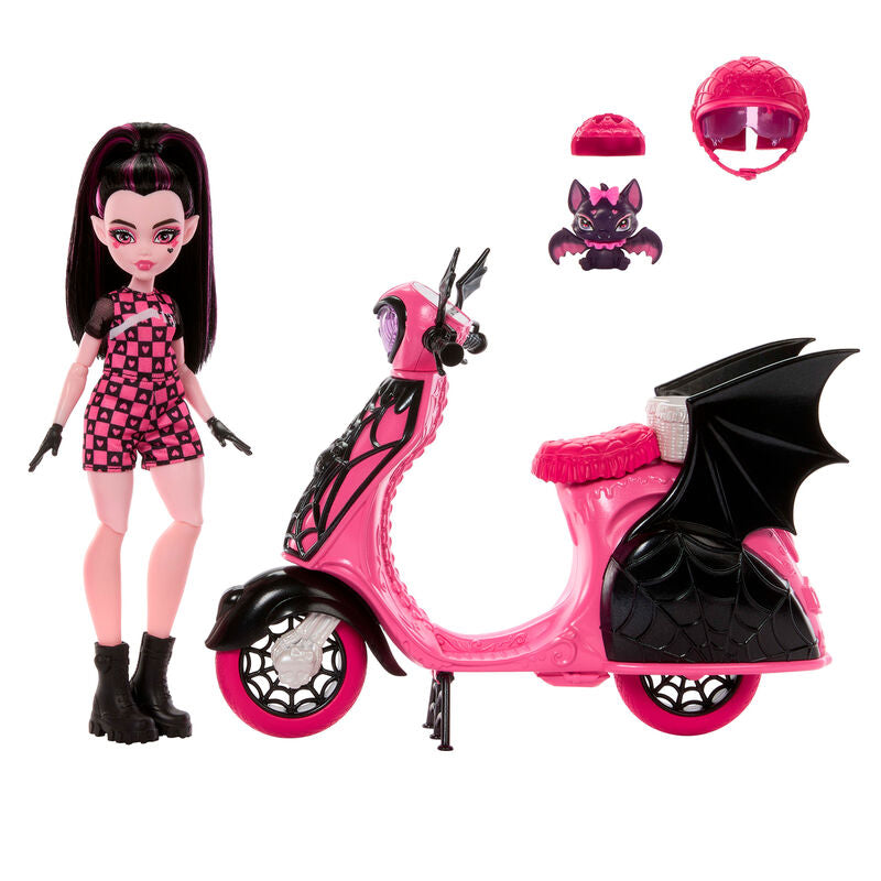 Draculaura Puppe + Monster High Scooter