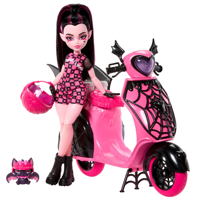 draculaura doll  monster high scooter