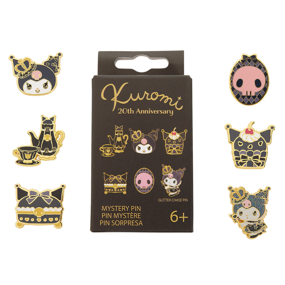 blind box mystery enamel pin 20th anniversary kuromi hello kitty loungefly assorted