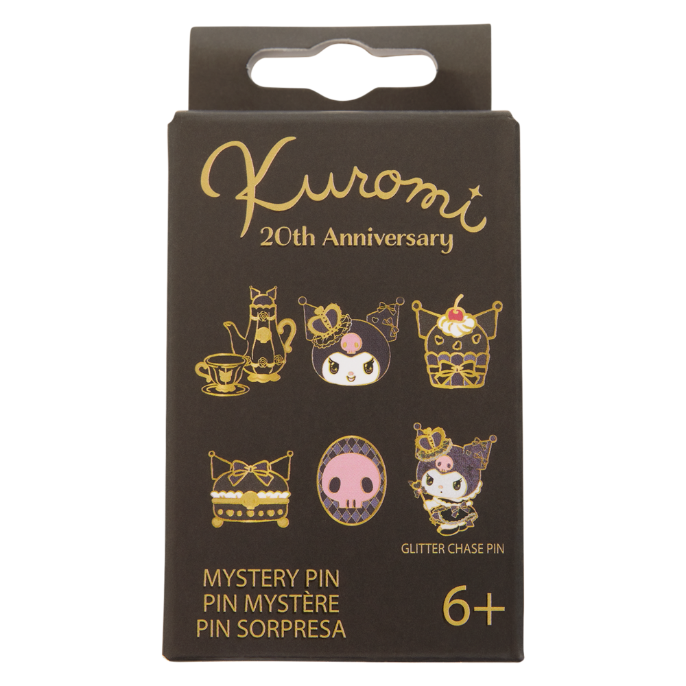 Pin esmaltado sorpresa en caja sorpresa del 20 º aniversario de Kuromi Hello Kitty Loungefly (surtido)