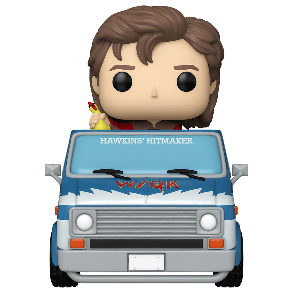 figure pop rides deluxe stranger things 5 ​​steve with the squawk van