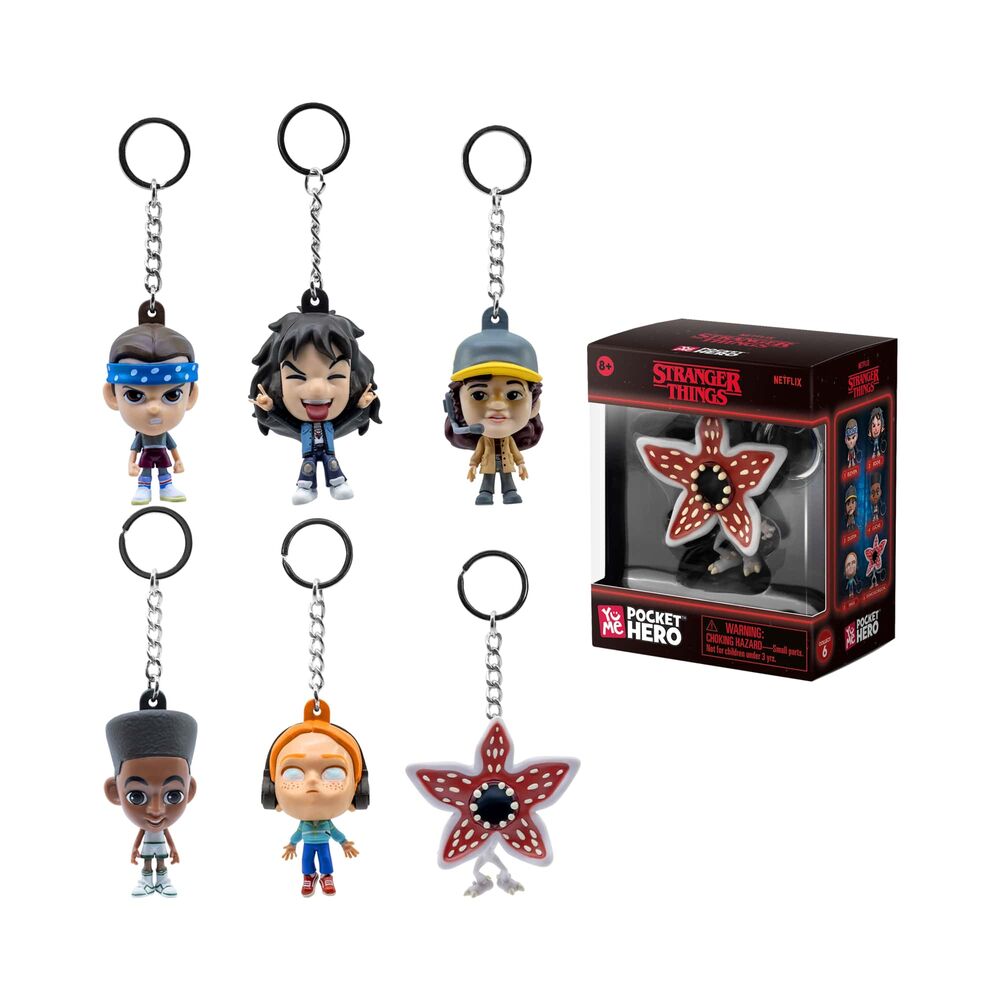 stranger things figure keychain assortment