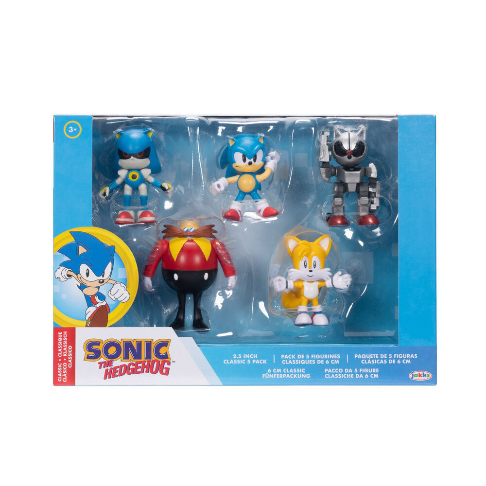 Blister of 5 Sonic The Hedgehog figures 6cm