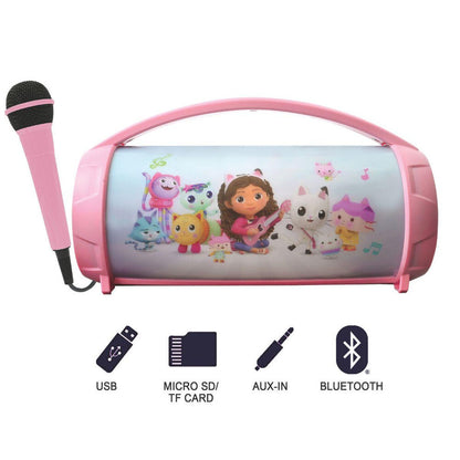 gabby's dollhouse light up bluetooth speaker  microphone