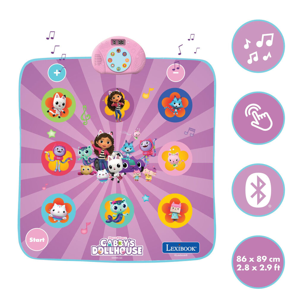 gabby's dollhouse light up electronic dance carpet