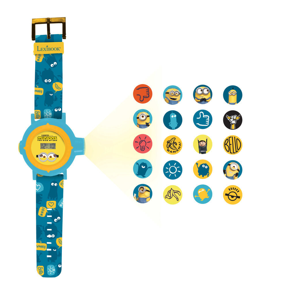 minions projection digital clock