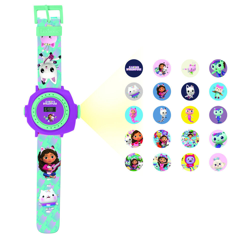 digital clock projections gabby's dollhouse