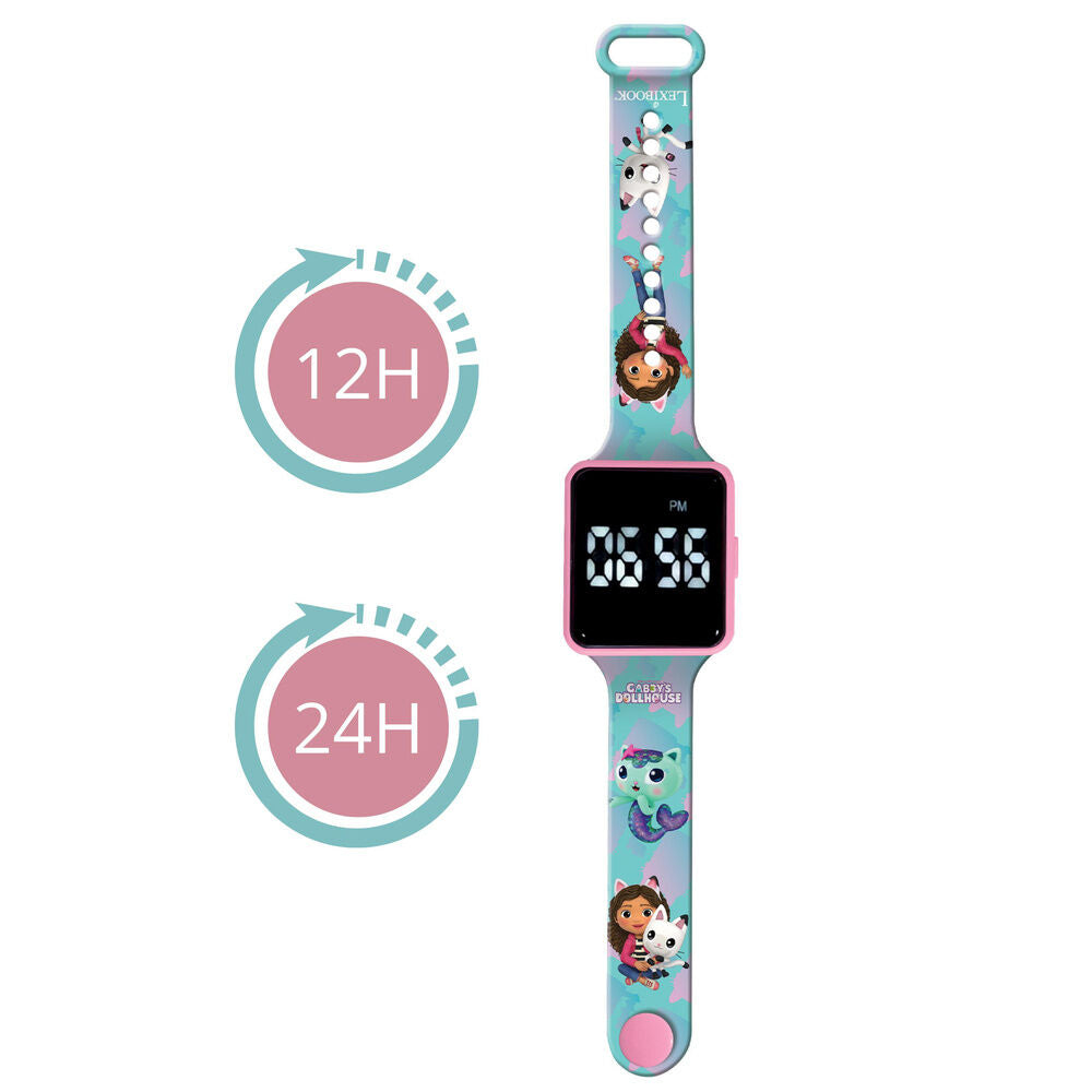 gabby's dollhouse led digital clock