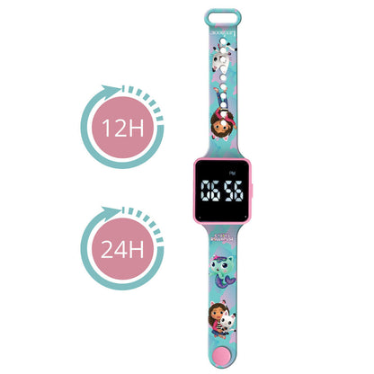 gabby's dollhouse led digital clock