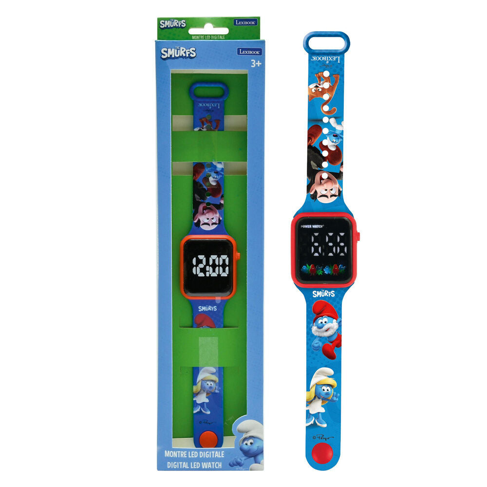 smurfs led digital watch