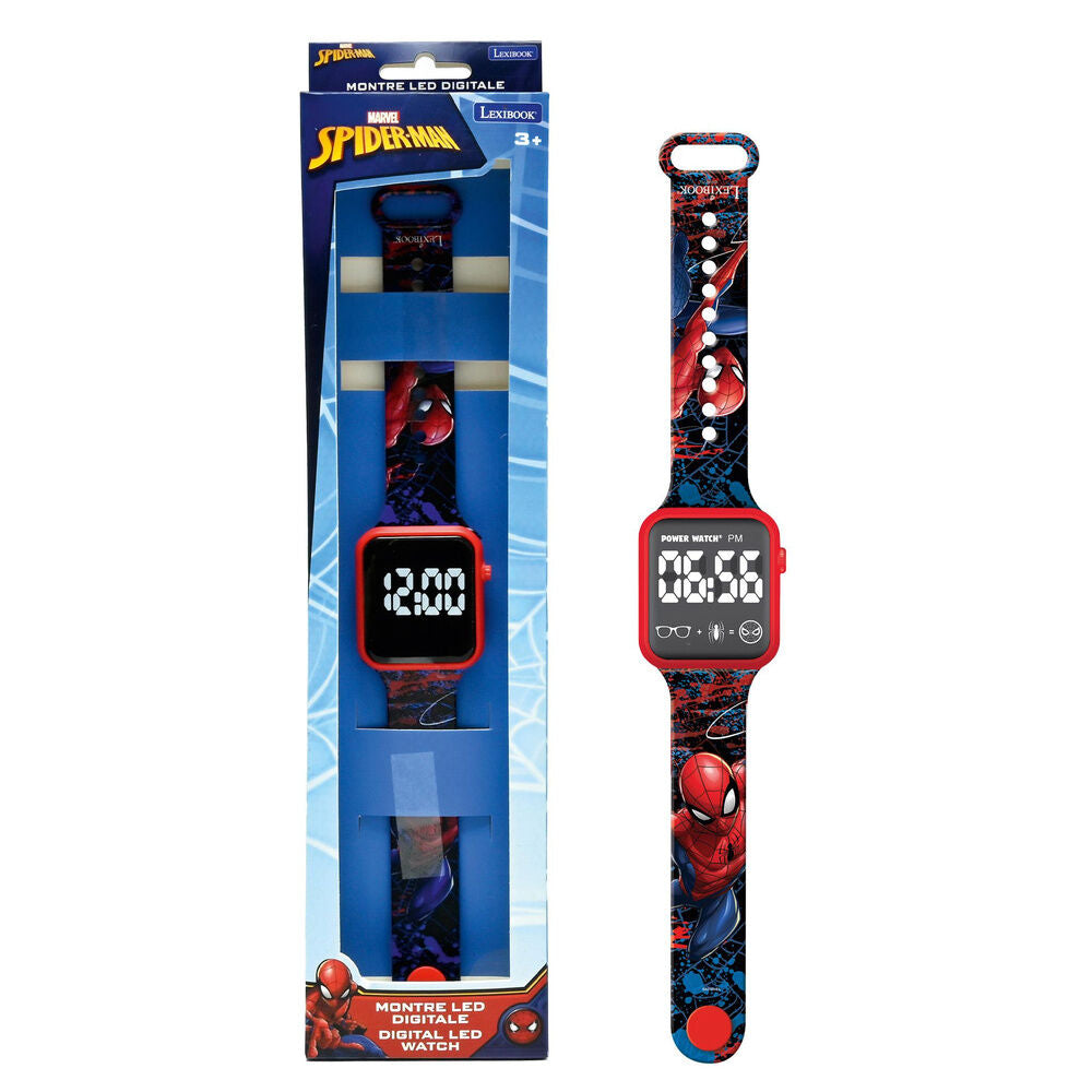 marvel spiderman led digital watch