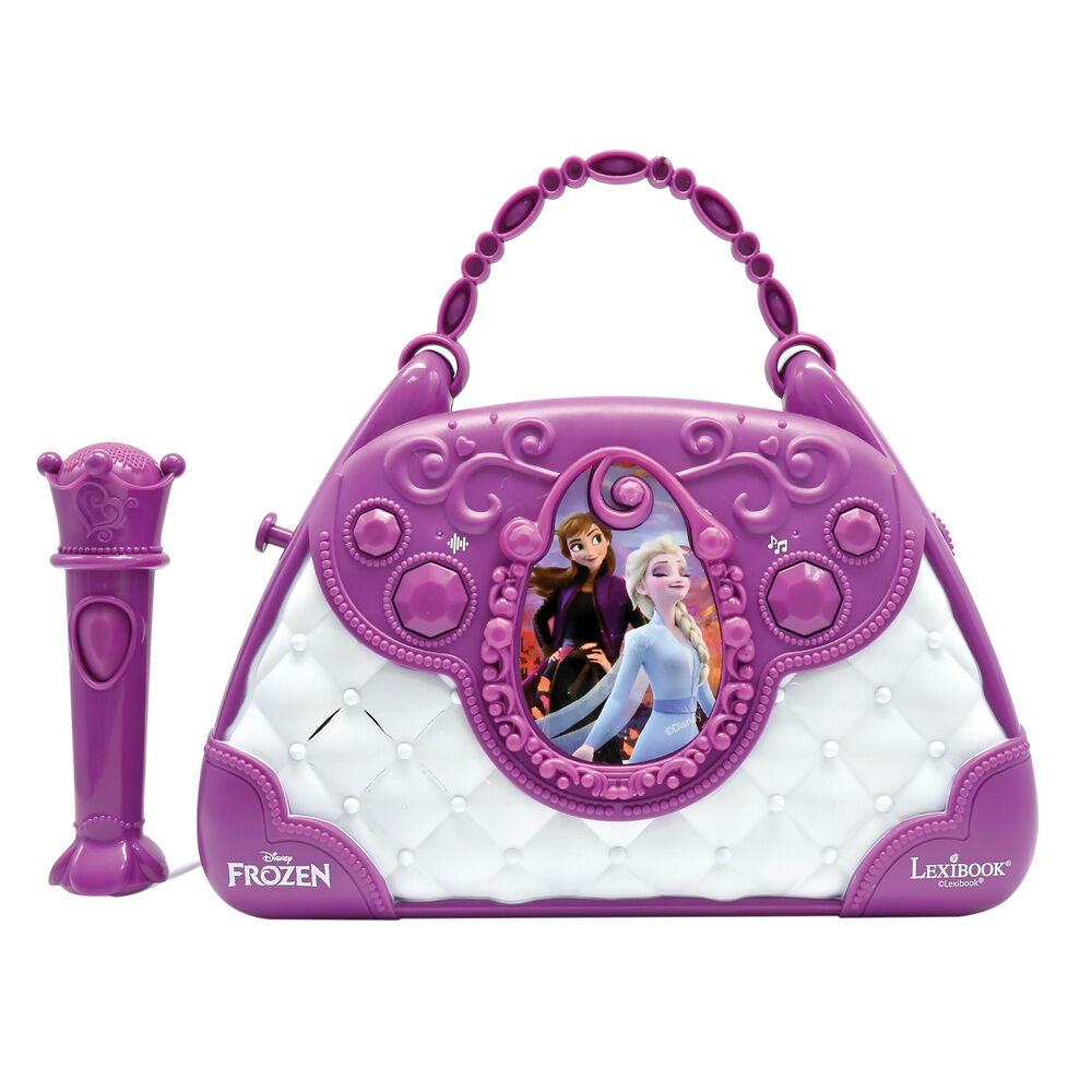 frozen disney karaoke bag with musical speaker and microphone