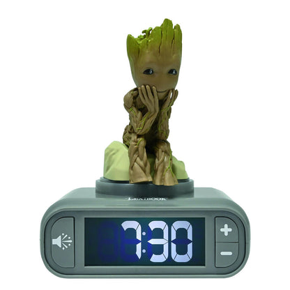 3d groot guardians of the galaxy marvel night light alarm clock