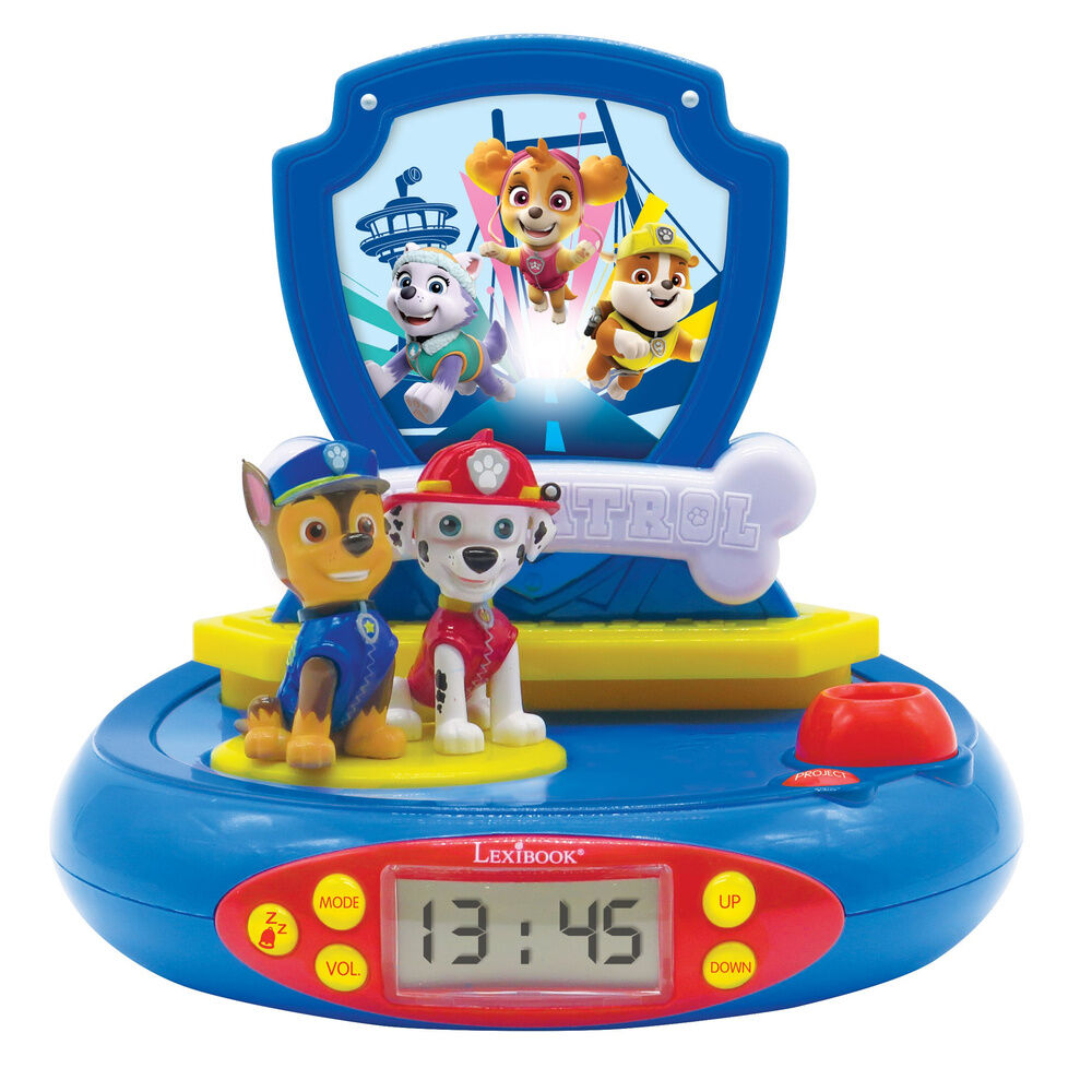 paw patrol 3d projector alarm clock