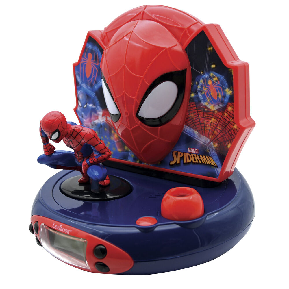 marvel spiderman 3d projector alarm clock