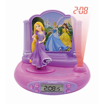 disney princess rapunzel 3d projector alarm clock