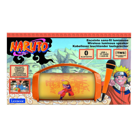 Caixa de som Bluetooth Luminosa + Microfone Naruto