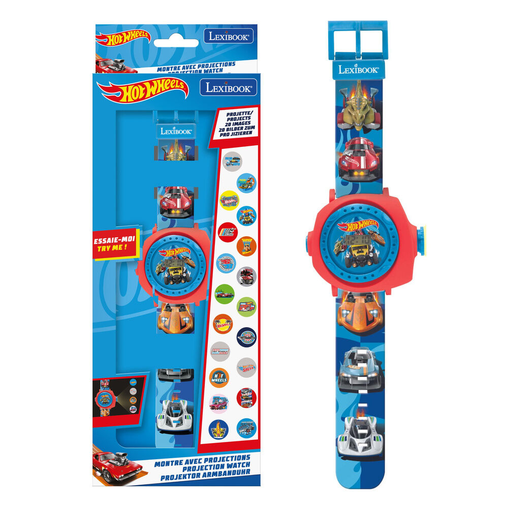 Projeções de relógio digital Hot Wheels