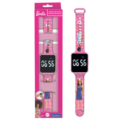 Relógio digital LED da Barbie