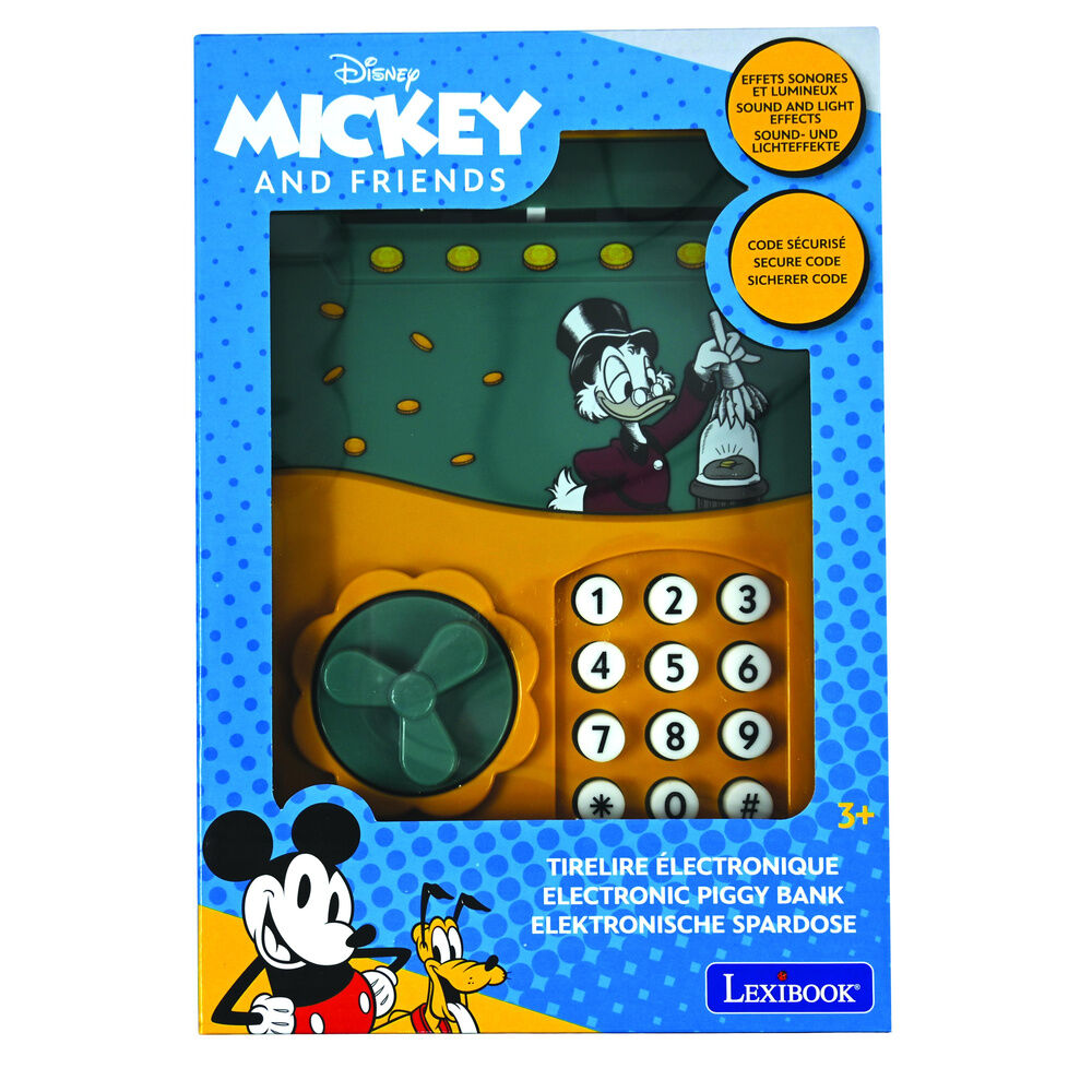 Cofrinho eletrônico com luz e som do Mickey e seus amigos da Disney