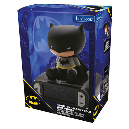 Relógio despertador com luz noturna 3D do Batman da DC Comics