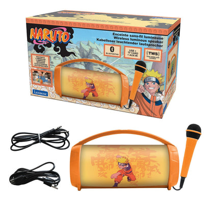 Caixa de som Bluetooth Luminosa + Microfone Naruto
