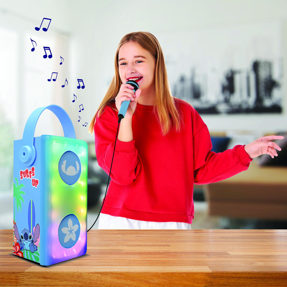 Altavoz Bluetooth luminoso de Disney Stitch + micrófono