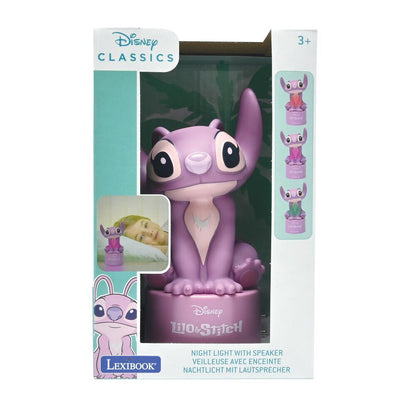 Luz noturna Disney Angel Stitch com alto-falante