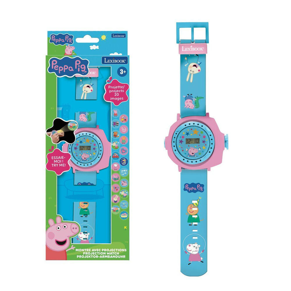 Reloj digital con proyección de Peppa Pig