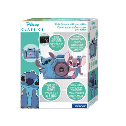Câmera digital Disney Stitch & Angel com capa protetora