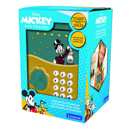 Cofrinho eletrônico com luz e som do Mickey e seus amigos da Disney