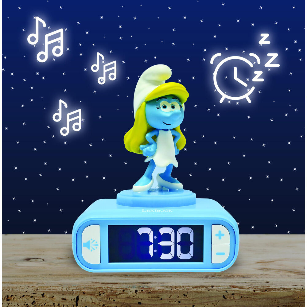 Smurfette 3D Night Light Alarm Clock The Smurfs