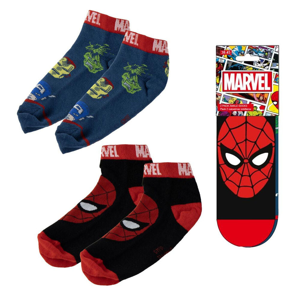 set of 2 pairs of assorted marvel adult socks