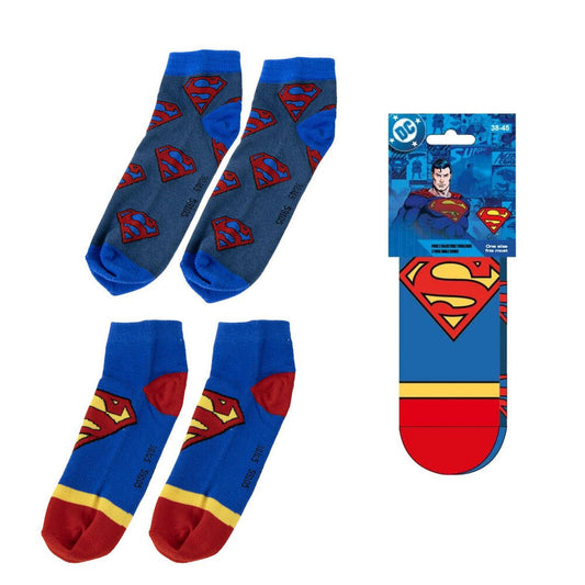 Set of 2 pairs of Superman DC Comics adult socks