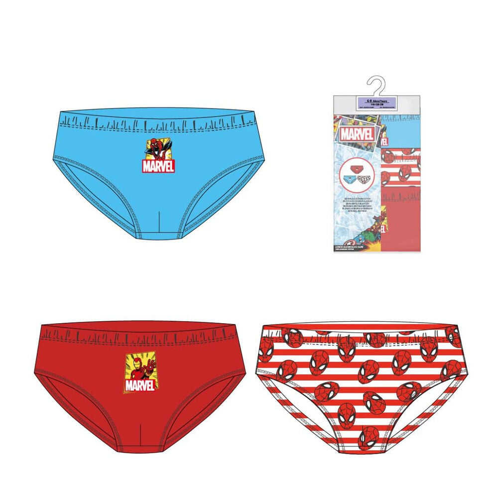 set of 3 marvel underwear