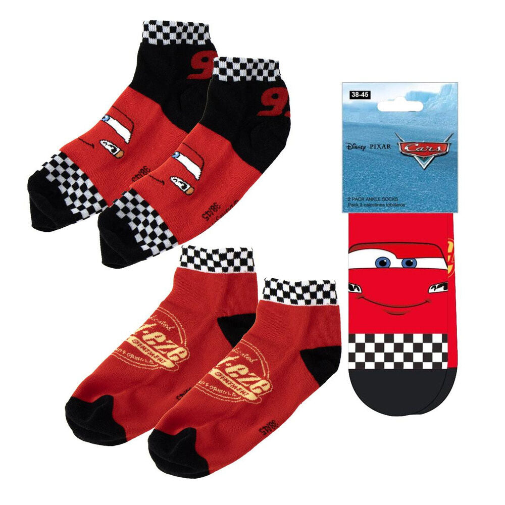 set of 2 pairs of cars disney pixar adult socks
