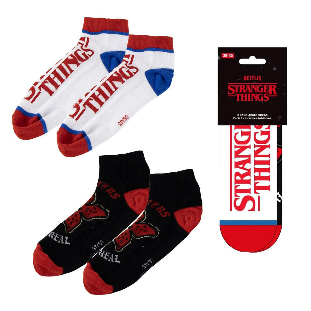 set of 2 pairs of stranger things adult socks