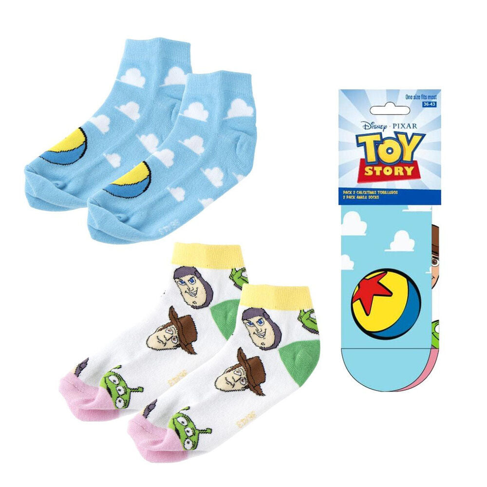 set of 2 pairs of toy story disney pixar adult socks