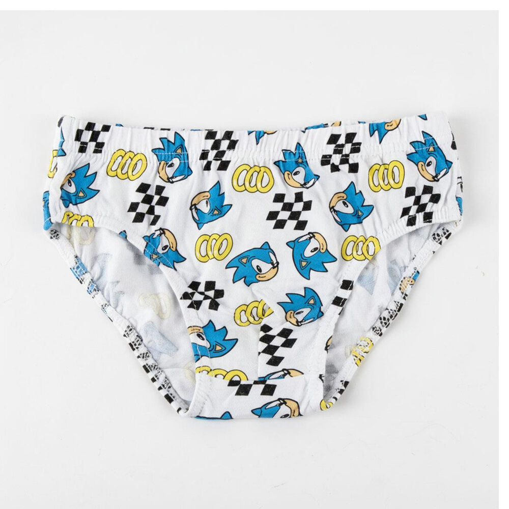 Conjunto de 5 cuecas do Sonic The Hedgehog