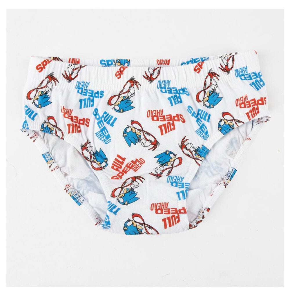 Conjunto de 5 cuecas do Sonic The Hedgehog