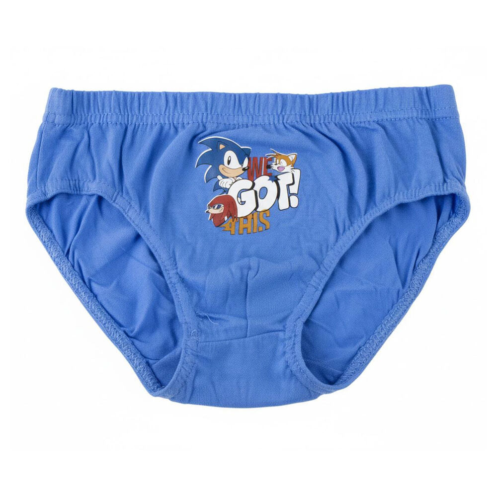 Conjunto de 5 cuecas do Sonic The Hedgehog